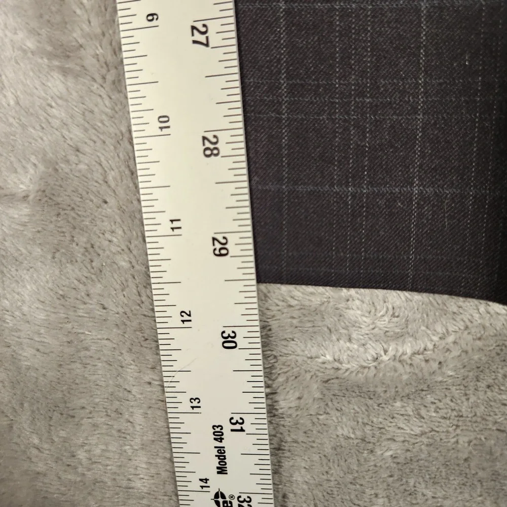 Ralph Ralph Lauren Dress Pants Mens 38x29 Charcoal Grey Excellent Windowpane